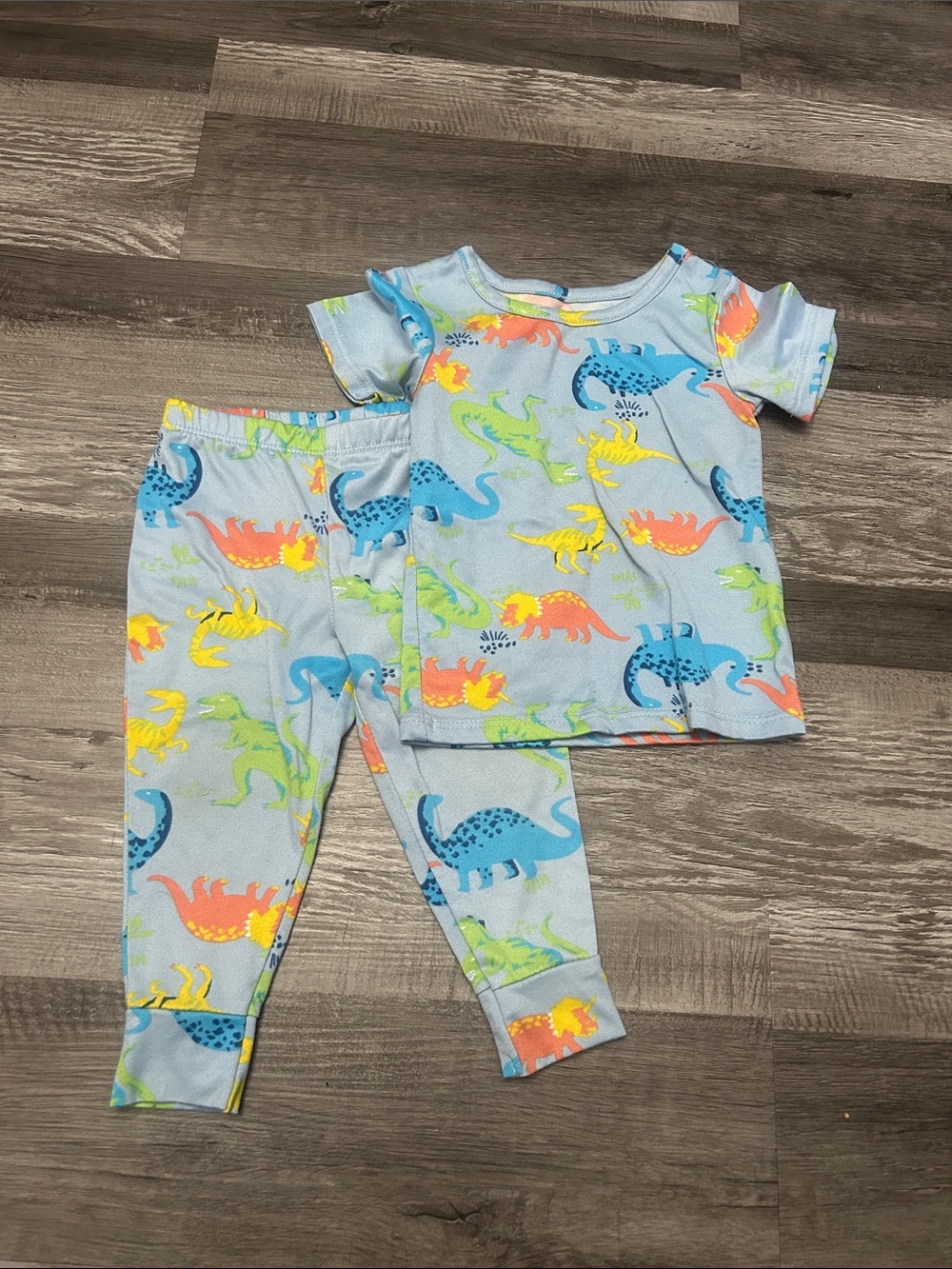 Original Penguin Light Blue Dinosaur Print Pajama Set